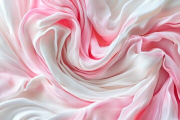 Obraz premium Close-up shot of soft pink and white fabric texture