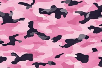 Pink and black camouflage print fabric, perfect for outdoor clothing or accessories