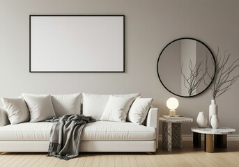 modern living room with sofa