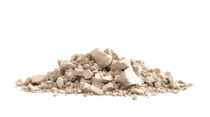 Rocks pile isolated on white background
