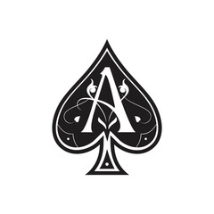 Black ace of spades, logo design inspiration