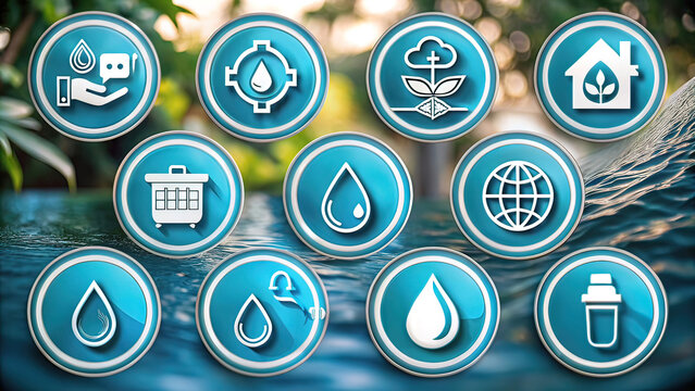 Vector illustration, infographic concept of water saving tips icon. Save water, save earth and be green, environmental protection campaign concept.