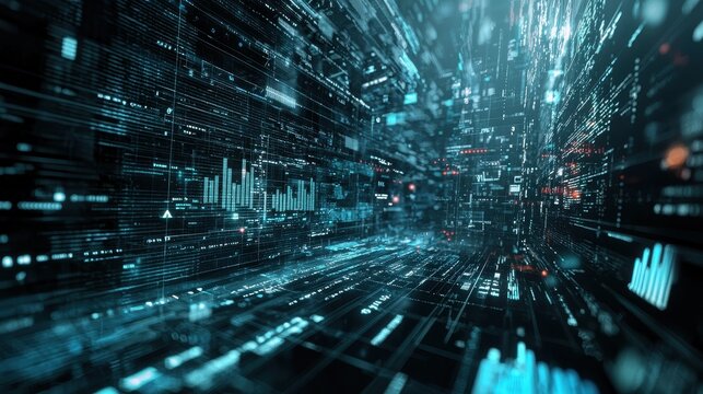 Business data and technology, representing analytics and technological advancements