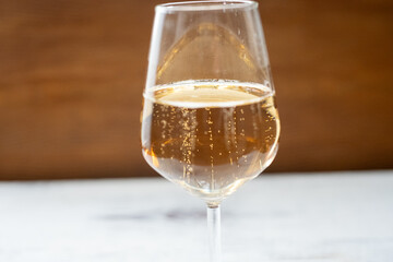 champagne pouring into glass