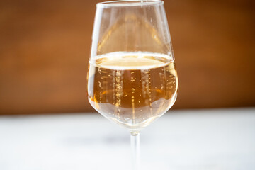 champagne pouring into glass