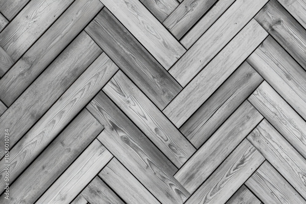 Poster close-up view of herringbone fabric texture in black and white
