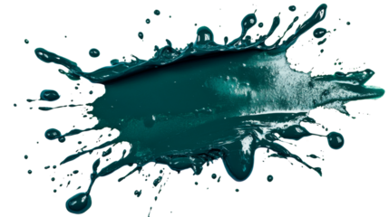 Green paint smear transparent background