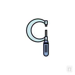 Micrometer icon. Micrometer Symbol sign for mobile concept and web design. Vector icon, Logo illustration, Vector graphics