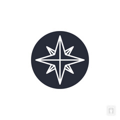 Obraz premium Compass Rose icon. Compass Rose Symbol sign for mobile concept and web design. Vector icon, Logo illustration, Vector graphics