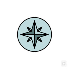 Compass Rose icon. Compass Rose Symbol sign for mobile concept and web design. Vector icon, Logo illustration, Vector graphics
