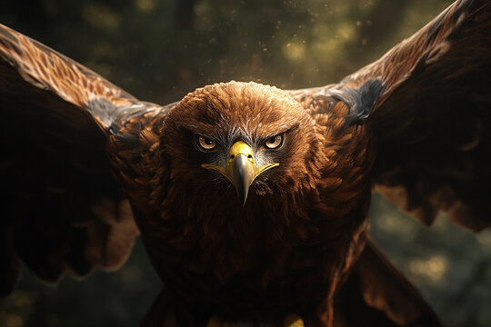 3d octane render of an eagl