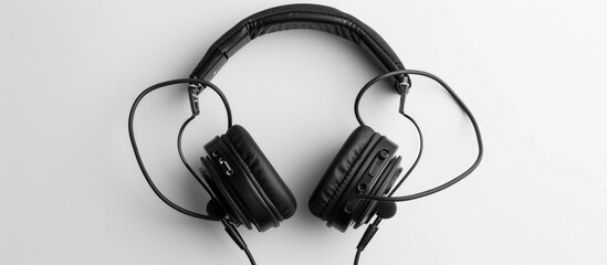Classic Wired Headphones on Light Surface