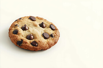 Deliciously Baked Chocolate Chip Cookie Fresh from the Oven Perfect for Dessert, Snacks, or Treats with a Crispy Exterior and Soft Chewy Center Ideal for Food Photography