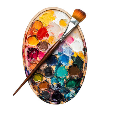 Palette and brush PNG 