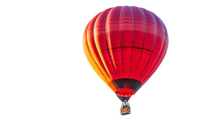 Obraz premium Red hot air balloon transparent background