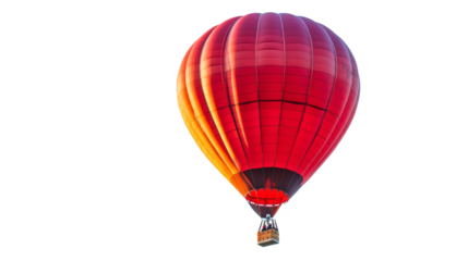 Red hot air balloon transparent background