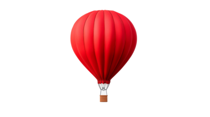 Red hot air balloon transparent background