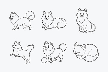 Set of Persian Cat Vector illustration.