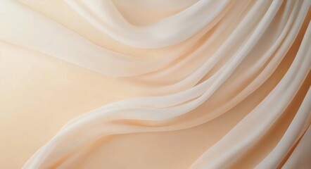 Soft flowing fabric draped elegantly on a smooth surface creating a warm atmosphere