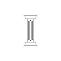 Black Striped Pillar Icon Design