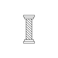 Black Striped Pillar Icon Design