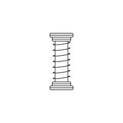 Black Striped Pillar Icon Design