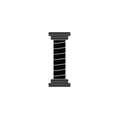 Black Striped Pillar Icon Design