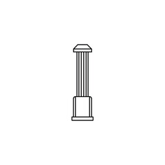 Black Striped Pillar Icon Design