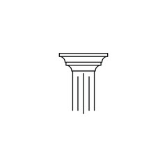 Black Striped Pillar Icon Design