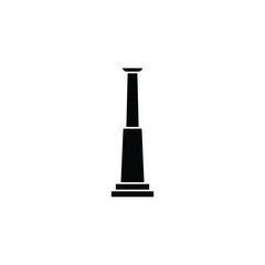 Black Striped Pillar Icon Design