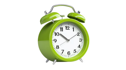 Green alarm clock transparent background