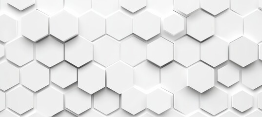 Naklejka premium White Hexagon Pattern for Science and Technology Design