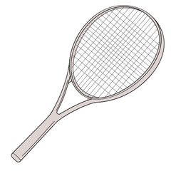 one Tennis racket on white background