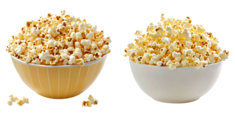 Popcorn maker isolated on transparent background, Set of