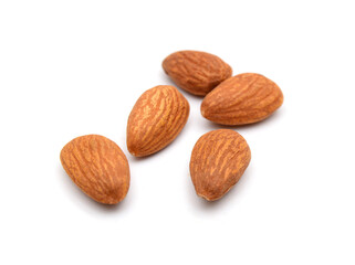 Almonds isolated on white background