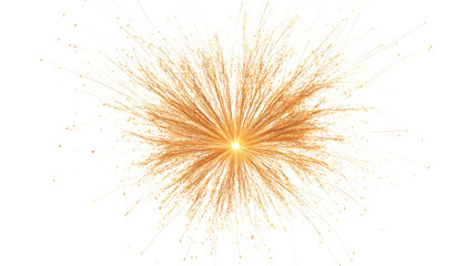 Yellow fireworks transparent background