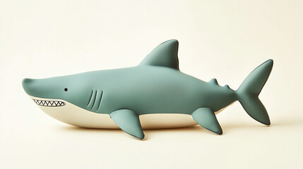 Obraz premium Unique soft squishy shark pencil case perfect for school supplies and fun organization