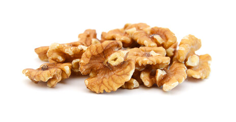 Stack Walnuts on white background