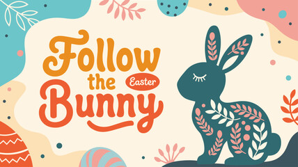 Easter bunny quote vector lettering