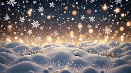 Christmas background with bokeh lights