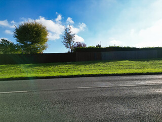High Angle British Agricultural Farms at Gorgeous Countryside Landscape of Northamptonshire England Great Britain of United Kingdom. Drone's Camera View from High Altitude on October 25th, 2023