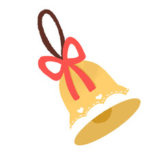 christmas bells with ribbon