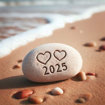 Souvenir de rencontre sur un caillou sur la plage 2025