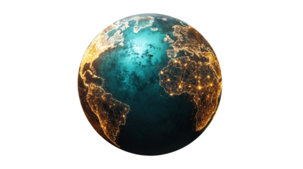 Digital globe transparent background