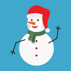 Playful Snowmen in Festive Winter Outfits. Christmas and Happy New Year Decoration