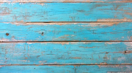 Obraz premium Vintage beach wood background - old blue color wooden plank