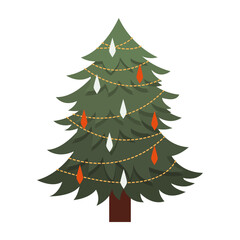 Beautiful Christmas Trees with Festive Decorations