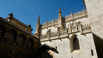 Fototapeta premium Gothic Cathedral of the Incarnation in Granada, architectural details, Spain