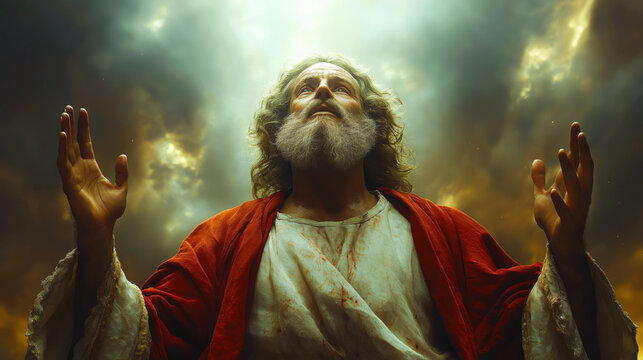 Moses a chatacter of the bilbe praying to god