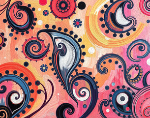Fototapeta premium Pattern for fabrics, covers, leaflets, business cards, Happy Birthday cards, Wedding Invitations, for use in graphics